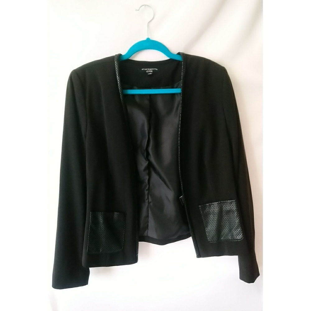 Sharagano Luxe women's black jacket Size 12